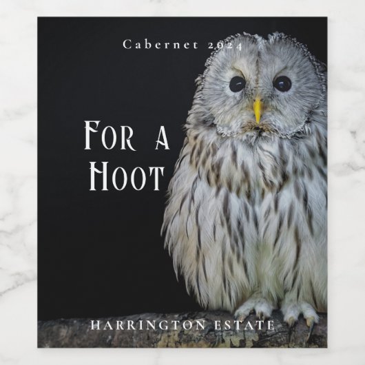 Mockup Owl Custom Wine Labels Weinetikett (Einzelnes Label)