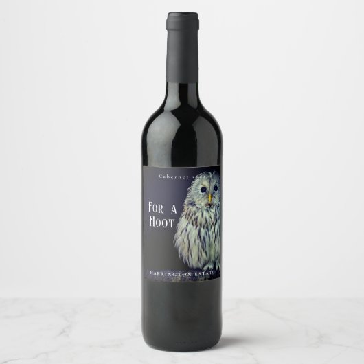 Mockup Owl Custom Wine Labels Weinetikett (Vorderseite)