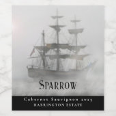Mockup Pirate Ship Custom Wine Labels Weinetikett (Einzelnes Label)
