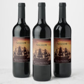 Mockup Pirate Ship Custom Wine Labels Weinetikett (Flaschen)