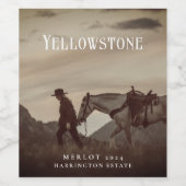 Mockup Ranch, Pferd, maßgeschneiderte, sonnige Wei Weinetikett (Einzelnes Label)