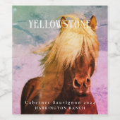 Mockup Ranch Rustikales Pferd, eigene Weinmarken Weinetikett (Einzelnes Label)