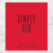 Mockup Red Wine Custom Wine Labels Weinetikett (Einzelnes Label)