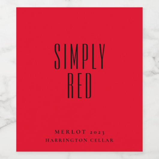 Mockup Red Wine Custom Wine Labels Weinetikett (Einzelnes Label)