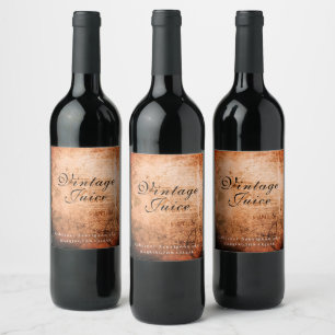 Mockup Vintage, gebrauchte Weinmarken Weinetikett