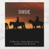 Mockup Western Ranch Custom Wine Labels Weinetikett (Einzelnes Label)