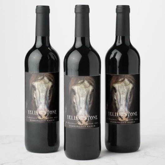 Mockup Wild Hord Western Custom Wine Labels Weinetikett (Flaschen)
