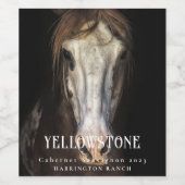 Mockup Wild Hord Western Custom Wine Labels Weinetikett (Einzelnes Label)