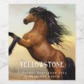 Mockup Wild Hord Western Custom Wine Labels Weinetikett (Einzelnes Label)