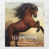 Mockup Wild Hord Western Custom Wine Labels Weinetikett (Einzelnes Label)