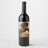 Mockup Wild Hord Western Custom Wine Labels Weinetikett (Vorderseite)