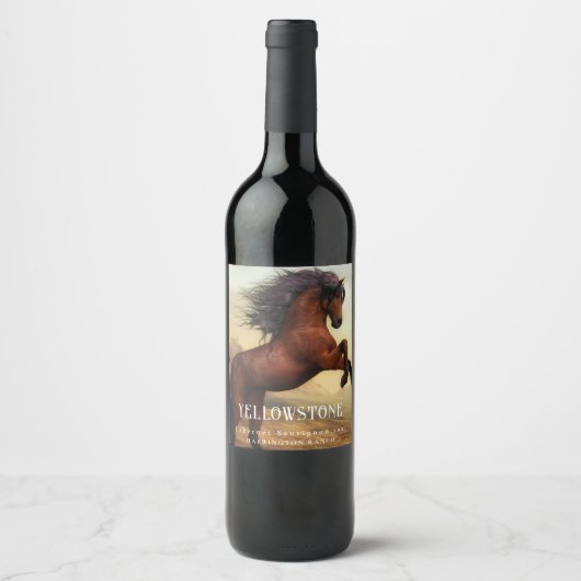 Mockup Wild Hord Western Custom Wine Labels Weinetikett (Vorderseite)