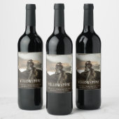 Mockup Yellowstone Western Custom Wine Labels Weinetikett (Flaschen)