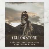 Mockup Yellowstone Western Custom Wine Labels Weinetikett (Einzelnes Label)