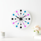 Mod 1960er Retro-Wall-Uhr Große Wanduhr (Zuhause)