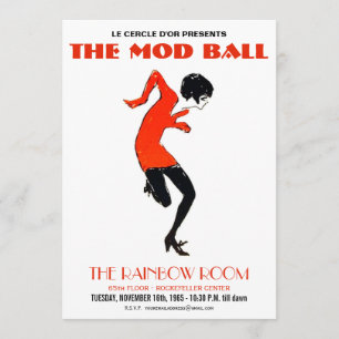 Mod 1960er Tanz Party Vintage Einladung