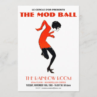 Mod 1960er Tanz Party Vintage Einladung