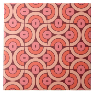 Mod 1970er Jahre Retro-Stil geometrisches Design Fliese
