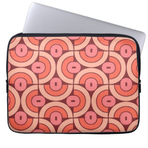 Mod 1970er Jahre Retro-Stil geometrisches Design Laptopschutzhülle