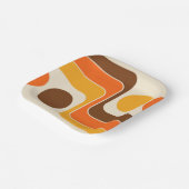 Mod 1970er Jahre Retro-Stil geometrisches Design Pappteller (Gewinkelt)