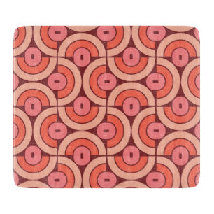 Mod 1970er Jahre Retro-Stil geometrisches Design Schneidebrett