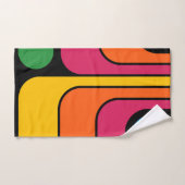 Mod 1970er Retro-Stil Geometrisches Design Badhandtuch Set (Handtuch)