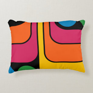 Mod 1970er Retro-Stil Geometrisches Design Dekokissen