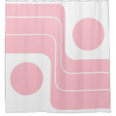 Mod 1970er Retro-Stil Geometrisches Design Duschvorhang (Vorderseite)