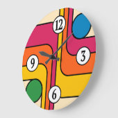 Mod 1970er Retro-Stil Geometrisches Design Große Wanduhr (Winkel)