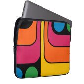 Mod 1970er Retro-Stil Geometrisches Design Laptopschutzhülle (Vorne Rechts)