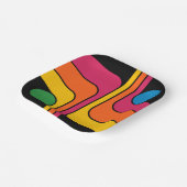 Mod 1970er Retro-Stil Geometrisches Design Pappteller (Gewinkelt)