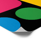 Mod 1970er Retro-Stil Geometrisches Design Poster (Ecke)