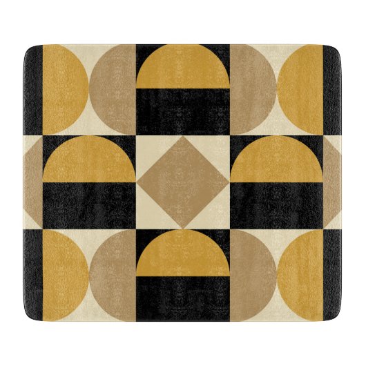 Mod 1970er Retro-Stil geometrisches Design Schneidebrett (Vorderseite)