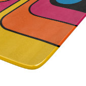 Mod 1970er Retro-Stil Geometrisches Design Schneidebrett (Ecke)