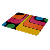 Mod 1970er Retro-Stil Geometrisches Design Schneidebrett (Ecke)