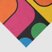 Mod 1970er Retro-Stil Geometrisches Design Seidenpapier (Ausschnitt)