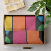 Mod 1970er Retro-Stil Geometrisches Design Seidenpapier (Geschenk)