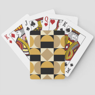 Mod 1970er Retro-Stil geometrisches Design Spielkarten
