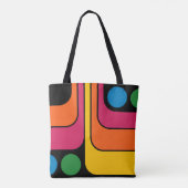 Mod 1970er Retro-Stil Geometrisches Design Tasche (Rückseite)