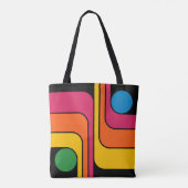 Mod 1970er Retro-Stil Geometrisches Design Tasche (Rückseite)