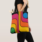 Mod 1970er Retro-Stil Geometrisches Design Tasche (Von Nahem)