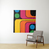 Mod 1970er Retro-Stil Geometrisches Design Wandteppich (Beispiel (Horizontal))
