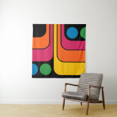 Mod 1970er Retro-Stil Geometrisches Design Wandteppich (Beispiel)