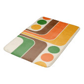 Mod 1970s Retro Style Geometric Design Badematte (Schrägansicht)