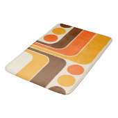 Mod 1970s Retro Style Geometric Design Badematte (Schrägansicht)