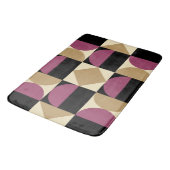 Mod 1970s Retro Style Geometric Design Badematte (Schrägansicht)
