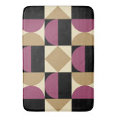 Mod 1970s Retro Style Geometric Design Badematte (Vorderseite Vertikal)