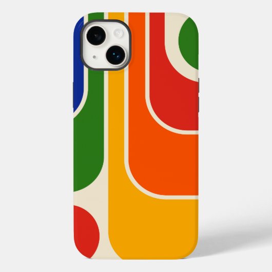 Mod 1970s Retro Style Geometric Design Case-Mate iPhone Hülle (Rückseite)
