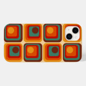 Mod 1970s Retro Style Geometric Design Case-Mate iPhone Hülle (Rückseite (Horizontal))