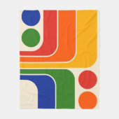 Mod 1970s Retro Style Geometric Design Fleecedecke (Vorderseite)